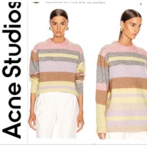 Acne Studios Kalbah mohair wool stripe oversized sweater XXS